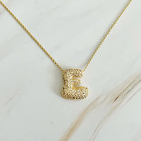 The "Crystal Bubble" Initial Necklace
