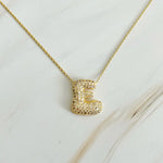 The "Crystal Bubble" Initial Necklace