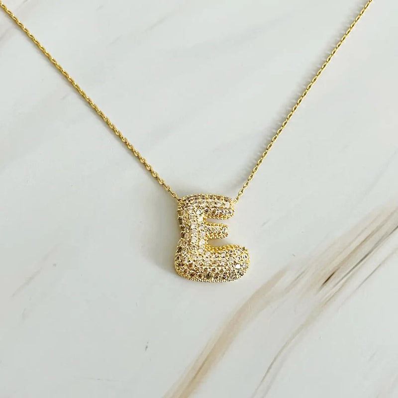 The "Crystal Bubble" Initial Necklace