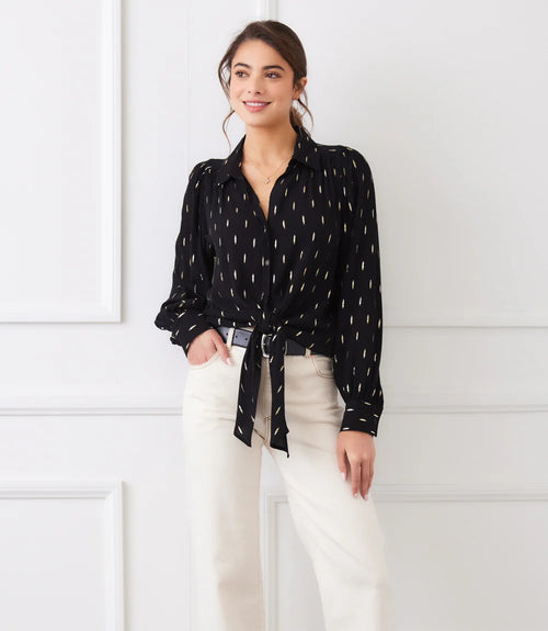 The "Rosemary" Tie Front Blouse