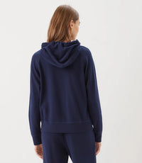 The "Navy" Rhinestone Drawstring Hoodie