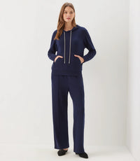 The "Navy" Drawstring Pintuck Pant