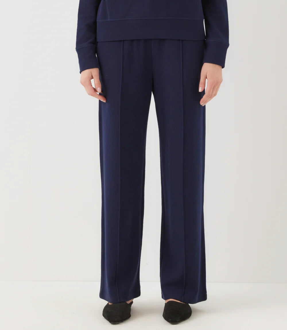The "Navy" Drawstring Pintuck Pant