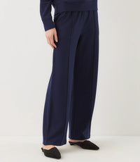 The "Navy" Drawstring Pintuck Pant
