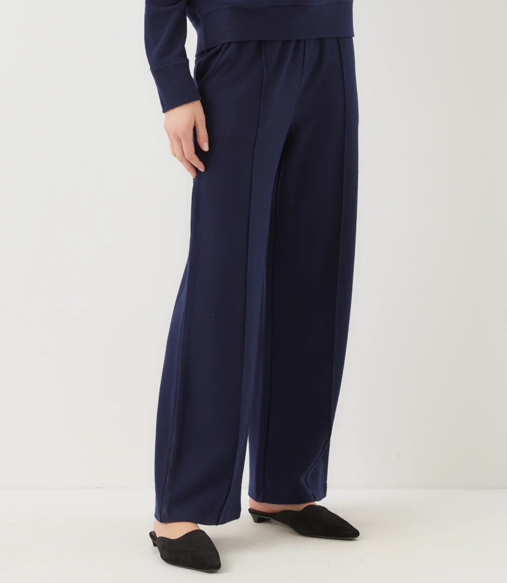 The "Navy" Drawstring Pintuck Pant