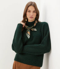 The "Pine & Gold" Satin Scarf