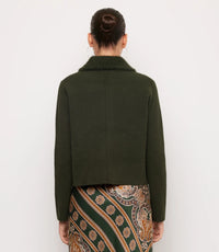 The "Forest Green" Collared Sweater Jacket