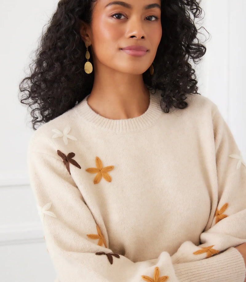 The "Embroidered Flower" Sweater