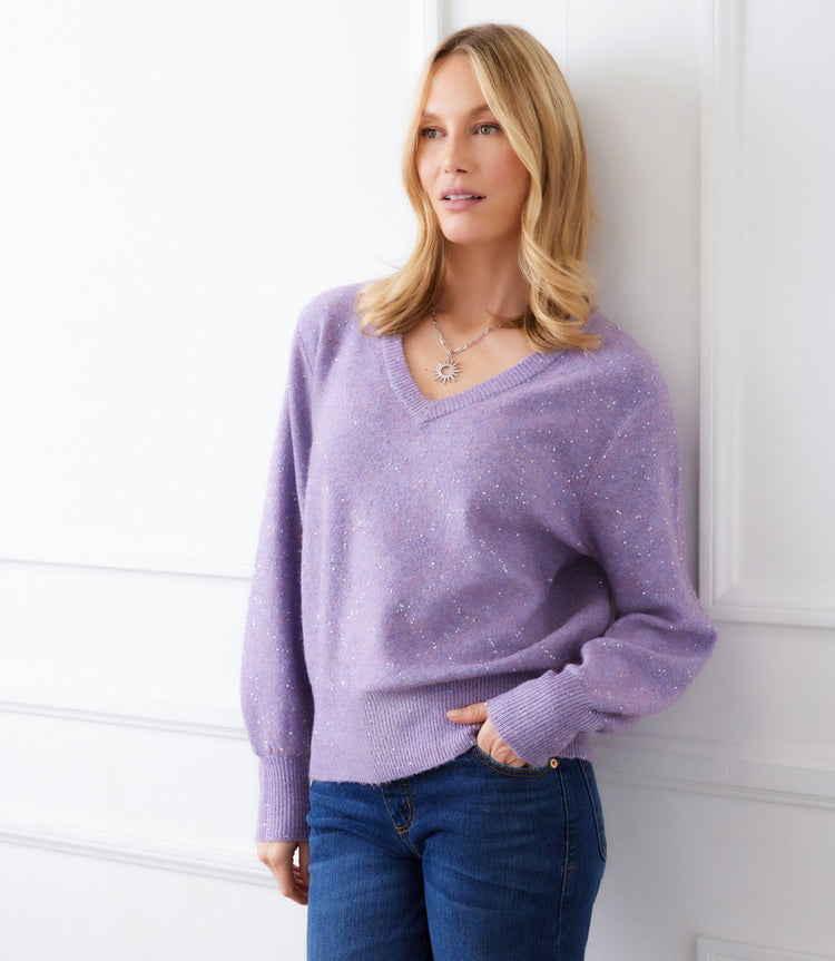 The “Lavender” Sequin Sweater