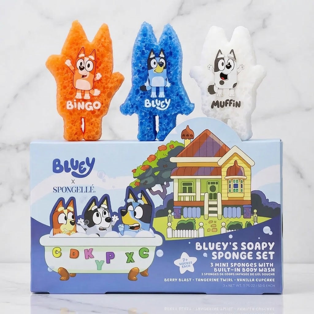 The "Bluey X Spongellé" Body Wash Infused Buffer Gift Set