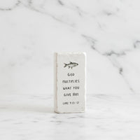 The "Half Block" Scripture Stone Art
