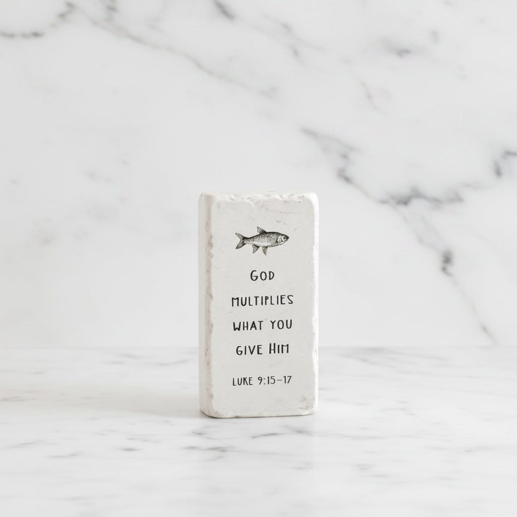 The "Half Block" Scripture Stone Art