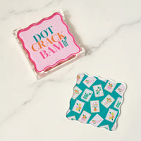 The "It's Mahj Time" Acrylic Coaster Set