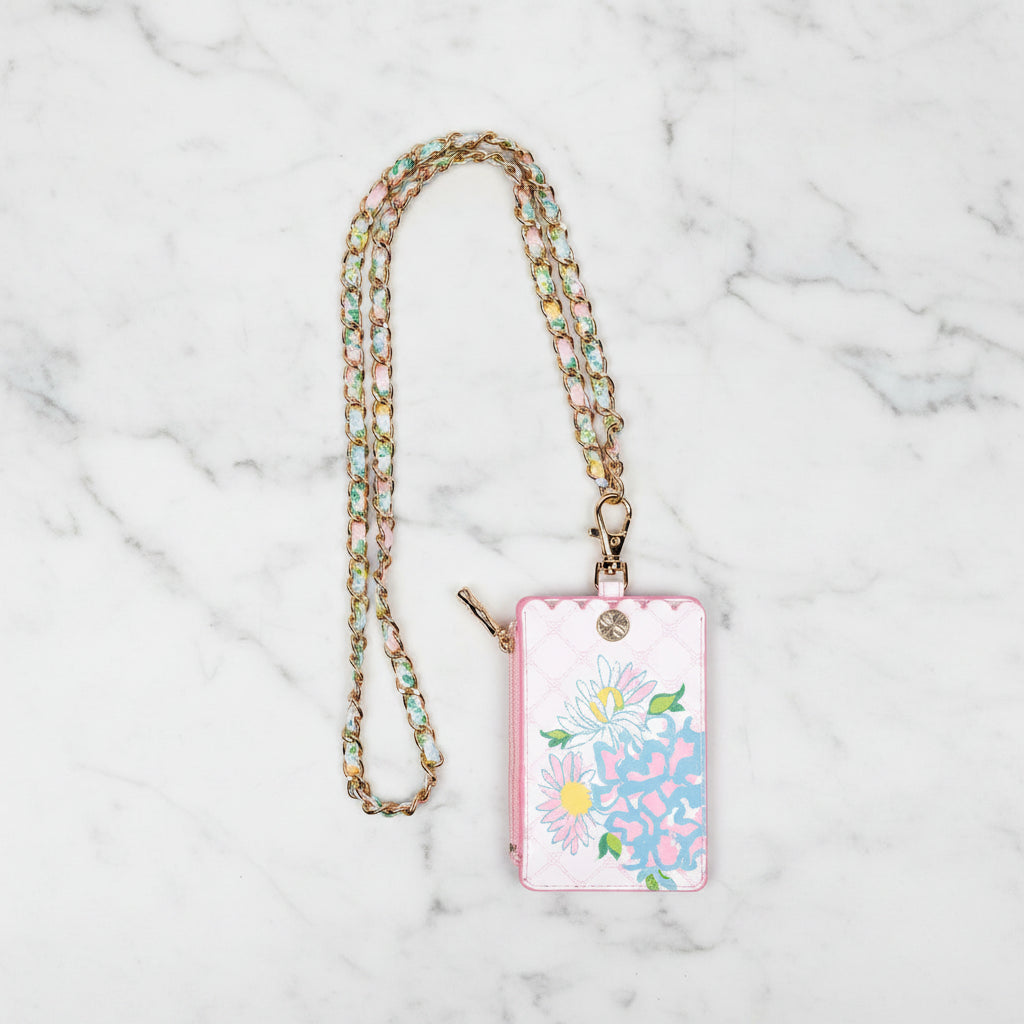 The "Lilly Garden" Zip Lanyard ID by Lilly Pulitzer