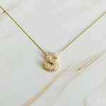 The "Crystal Bubble" Initial Necklace