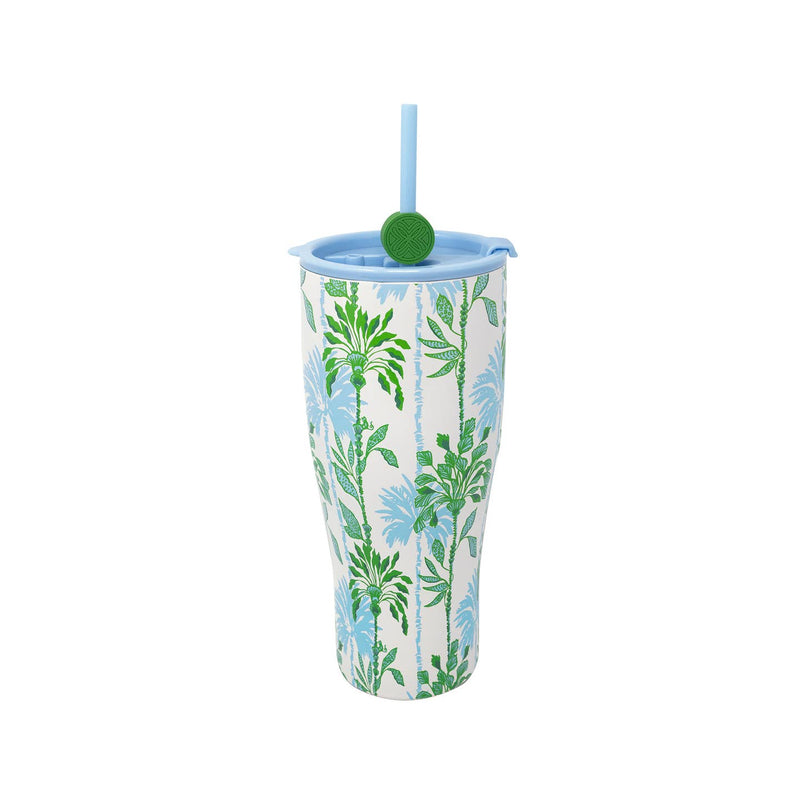 The “Swayin in the Breeze” Stainless Steel Tumbler with Straw by Lilly Pulitzer