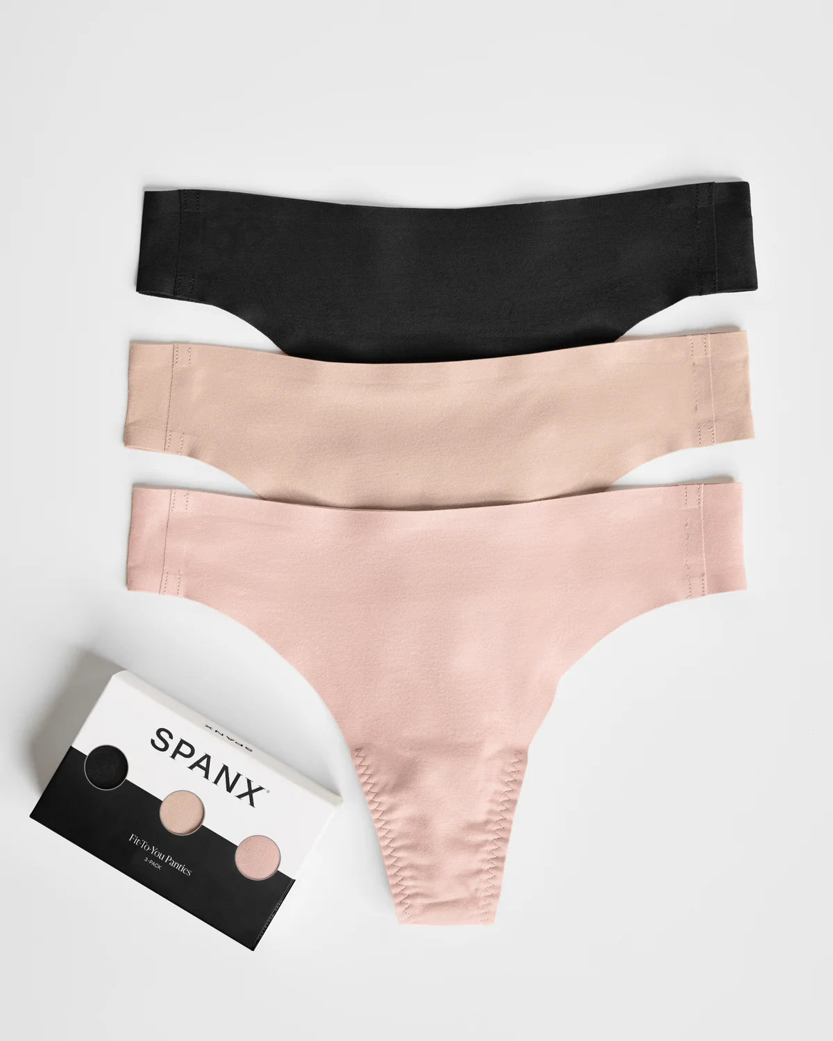 The "SPANXsmooth® Fit-To-You Thong" 3-Pack Box by SPANX