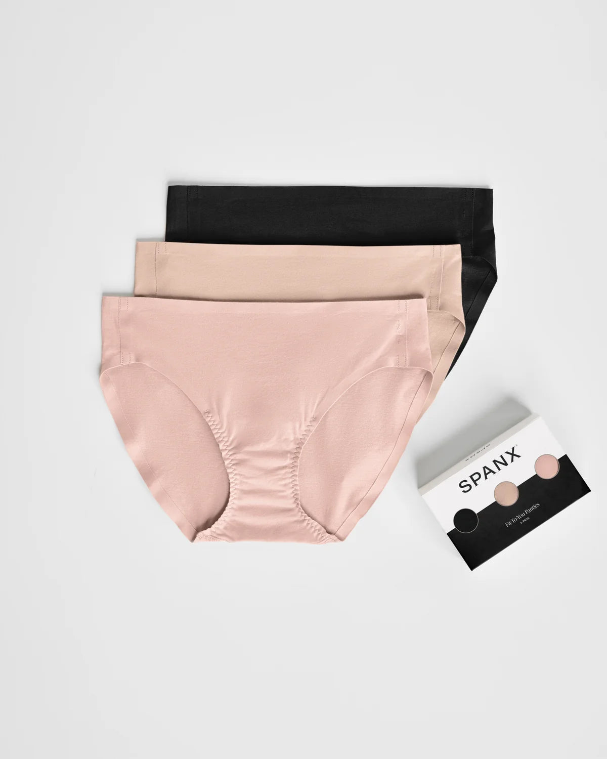 The "SPANXsmooth® Fit-To-You Bikini 3-Pack Box" by SPANX
