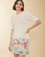 The "Richmond Hill Honeysuckle Seafoam" Marla Fringe Skort by Spartina 449