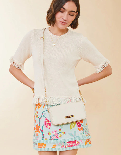 The "Richmond Hill Honeysuckle Seafoam" Marla Fringe Skort by Spartina 449