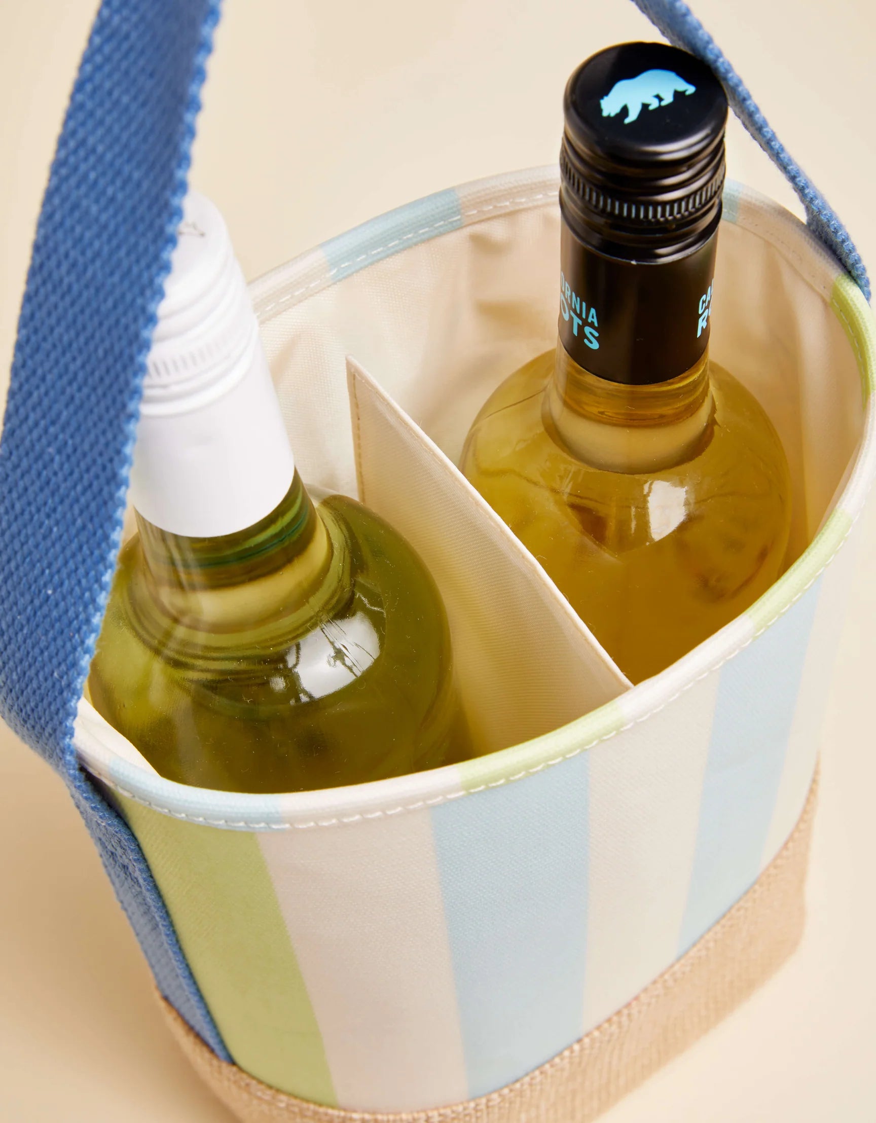 The "Overboard Stripe" Double Wine Caddy by Spartina 449