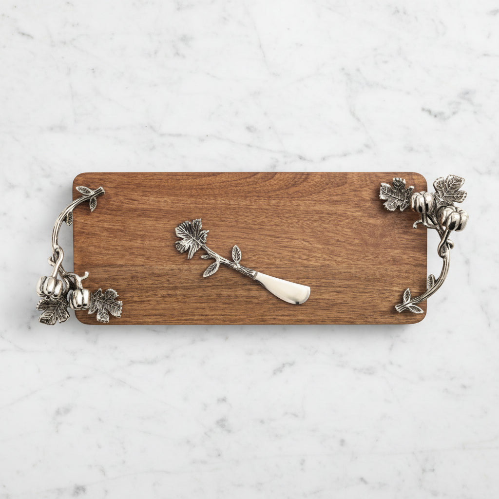 The "Wooden Pumpkin" Tray Set
