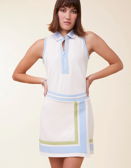 The "Floral White" Shawnee Sleeveless Polo by Spartina 449