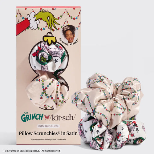 The "The Grinch X Kitsch" Satin Pillowscrunchies®
