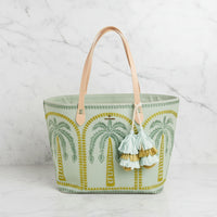 The "Richmond Hill Sea Foam Palms" Fiesta Tote by Spartina 449