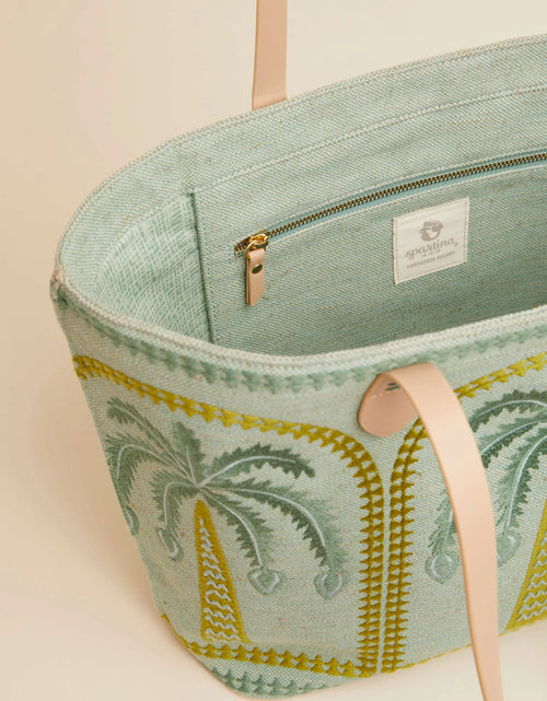The "Richmond Hill Sea Foam Palms" Fiesta Tote by Spartina 449