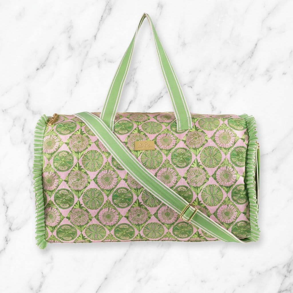 The "Tropical Tiles" Ruffle Duffle by Lilly Pulitzer