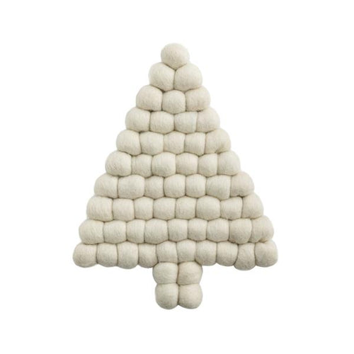 The "Christmas Tree" Felted Pom Pom Trivet