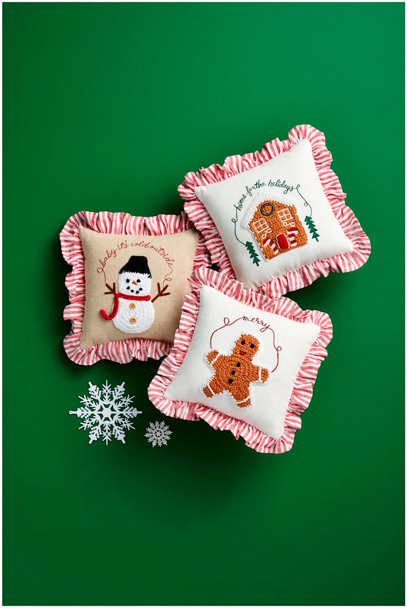 The "Christmas Crochet" Mini Pillow