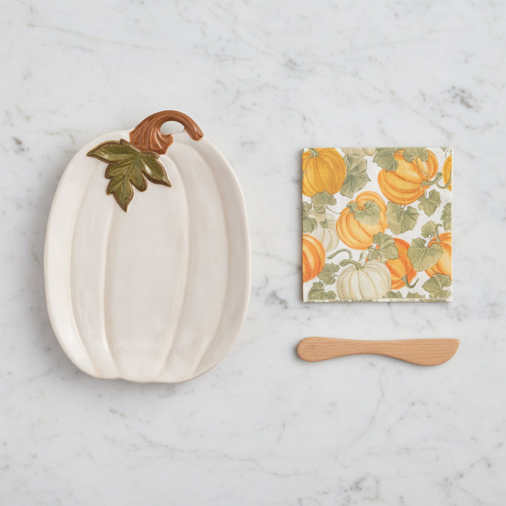 The "Pumpkin" Plate and Napkin Set