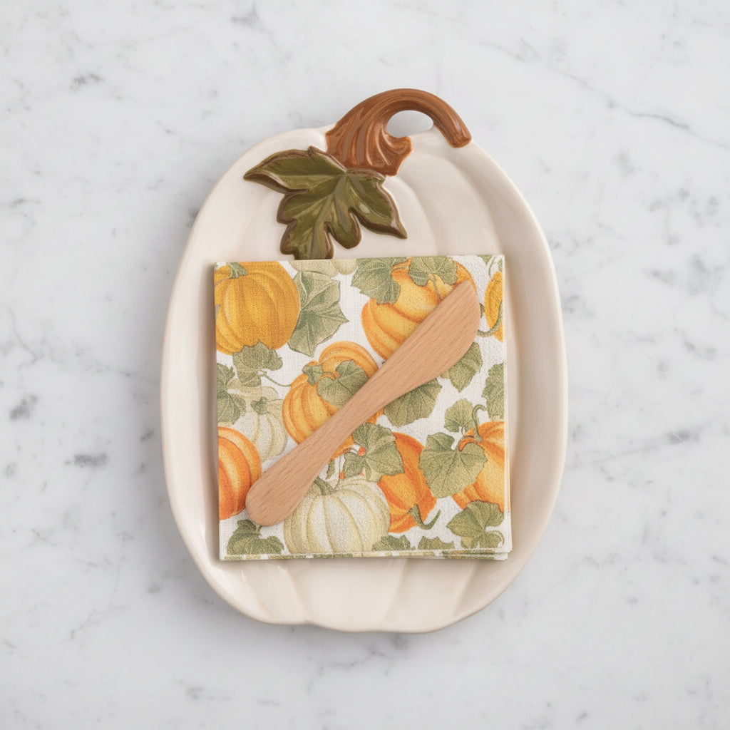 The "Pumpkin" Plate and Napkin Set