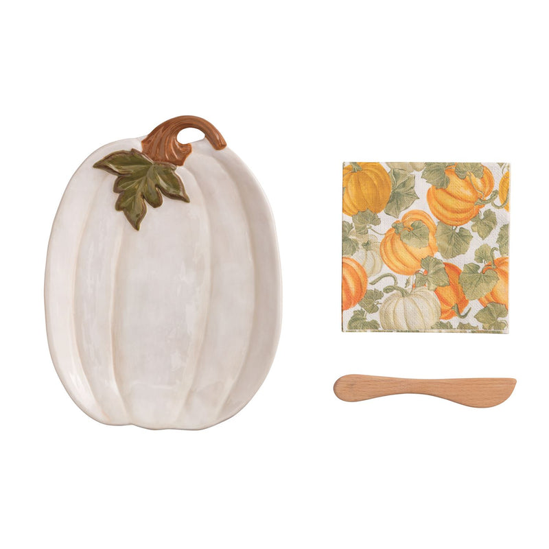 The "Pumpkin" Plate and Napkin Set