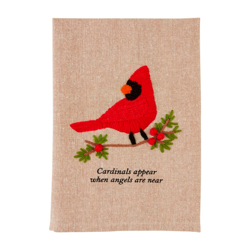 The "Cardinal" Embroidered Decorative Towel