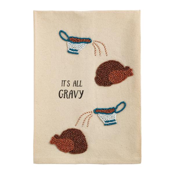 The "Thanksgiving" Beaded Decorative Towel