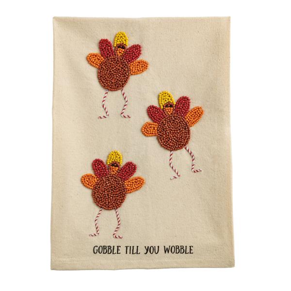 The "Thanksgiving" Beaded Decorative Towel