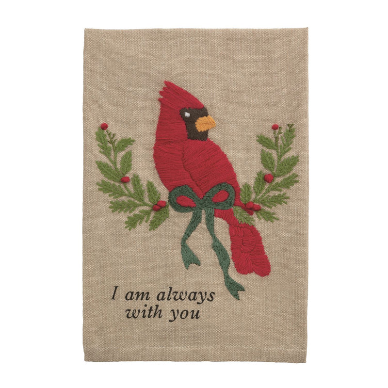 The "Cardinal" Embroidered Towel
