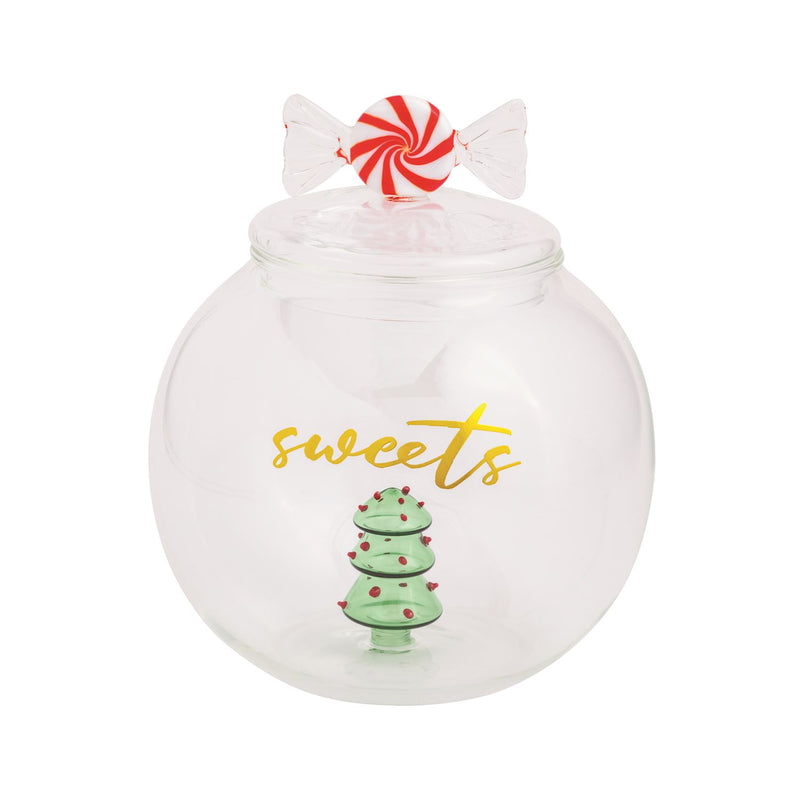 The "Christmas Tree" Glass Cookie Jar