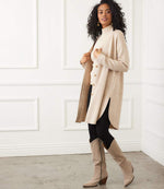 The "Oatmeal" Long Sleeve Shirttail Cardigan