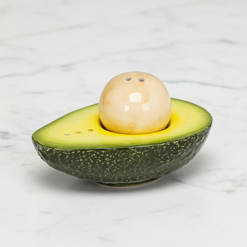 The "Avocado & Pit" Salt & Pepper Shakers
