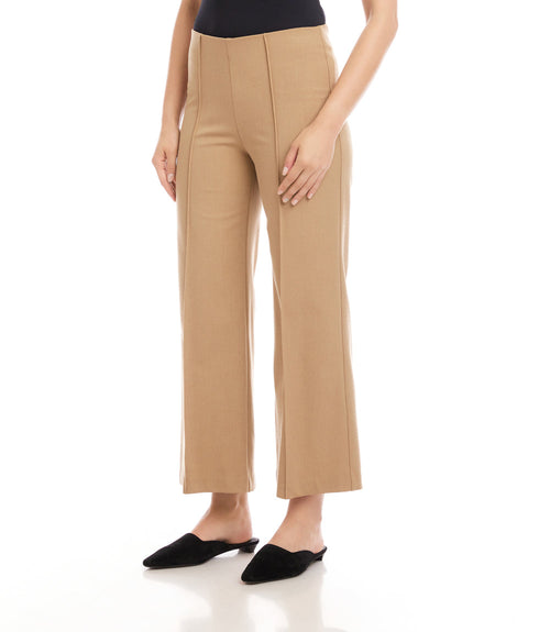 The “Camel” Cropped Wide Leg Pintuck Pant