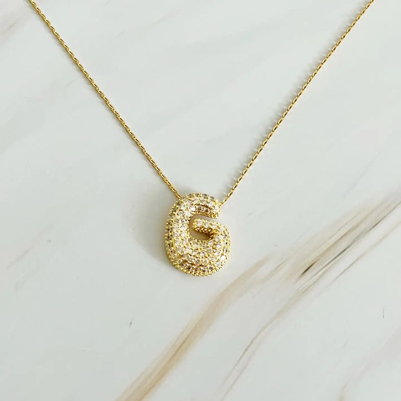 The "Crystal Bubble" Initial Necklace