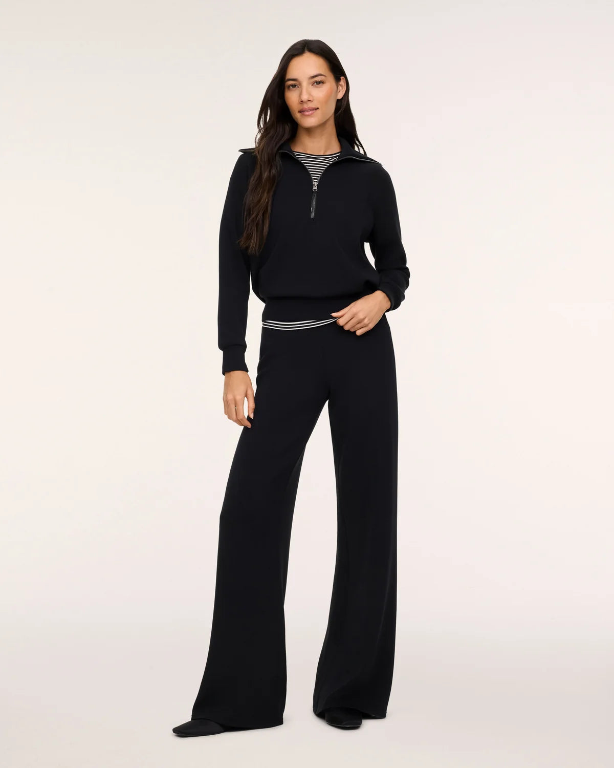 The "Very Black" SPANX AirEssentials® Half Zip by SPANX