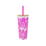 The “Unforgettable Pink” Tumbler with Straw by Lilly Pulitzer