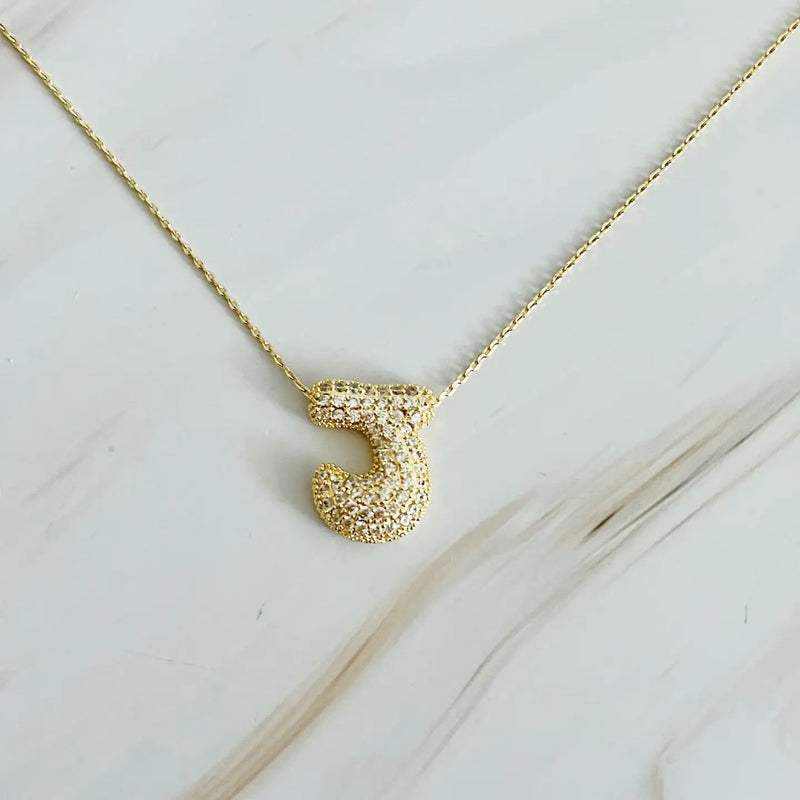 The "Crystal Bubble" Initial Necklace