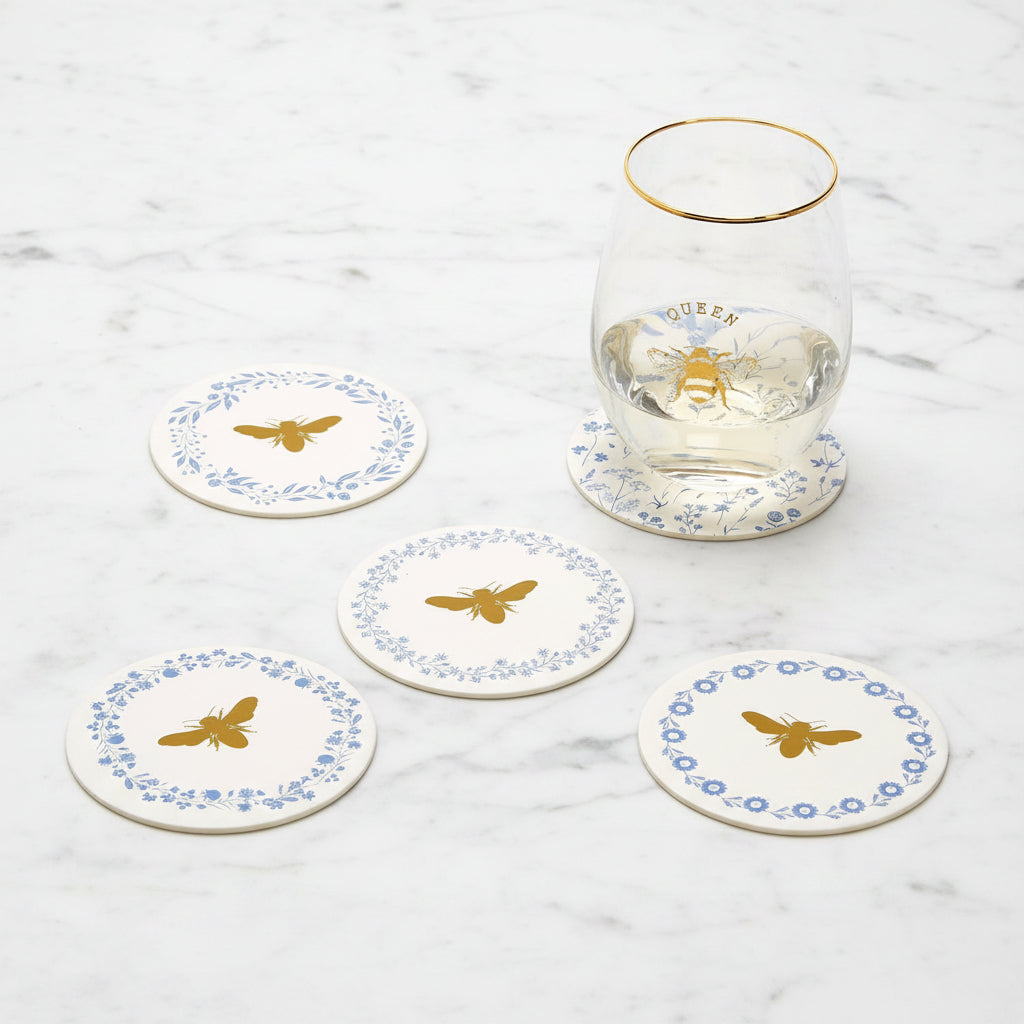 The "Bee & Blooms" Coasters