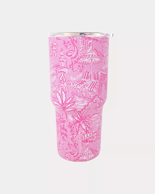 The "Penny's Playground" Large Stainless Steel Insulated Tumbler by Lilly Pulitzer